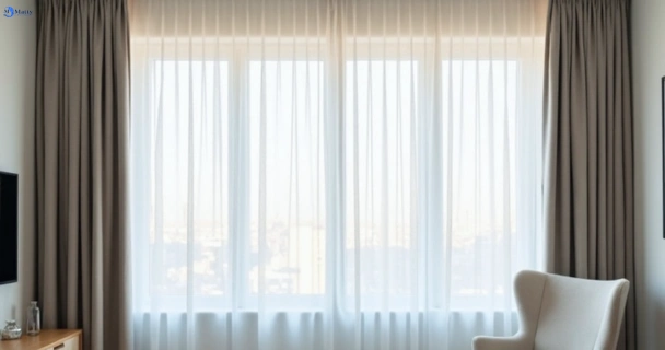 Freshly steam cleaned curtains in meldale QLD