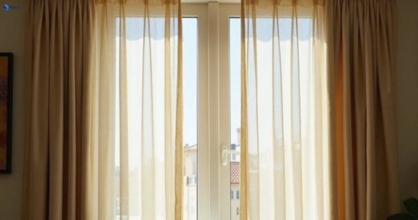 Dusty and dull curtains in meldale before steam cleaning